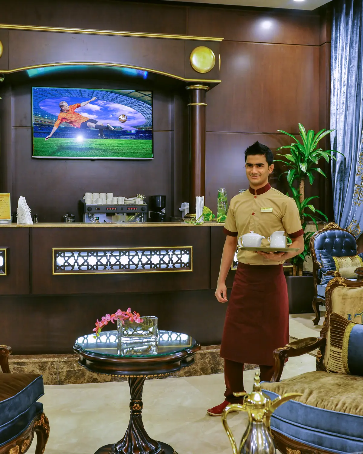 Seating and hospitality service at Suite Inn